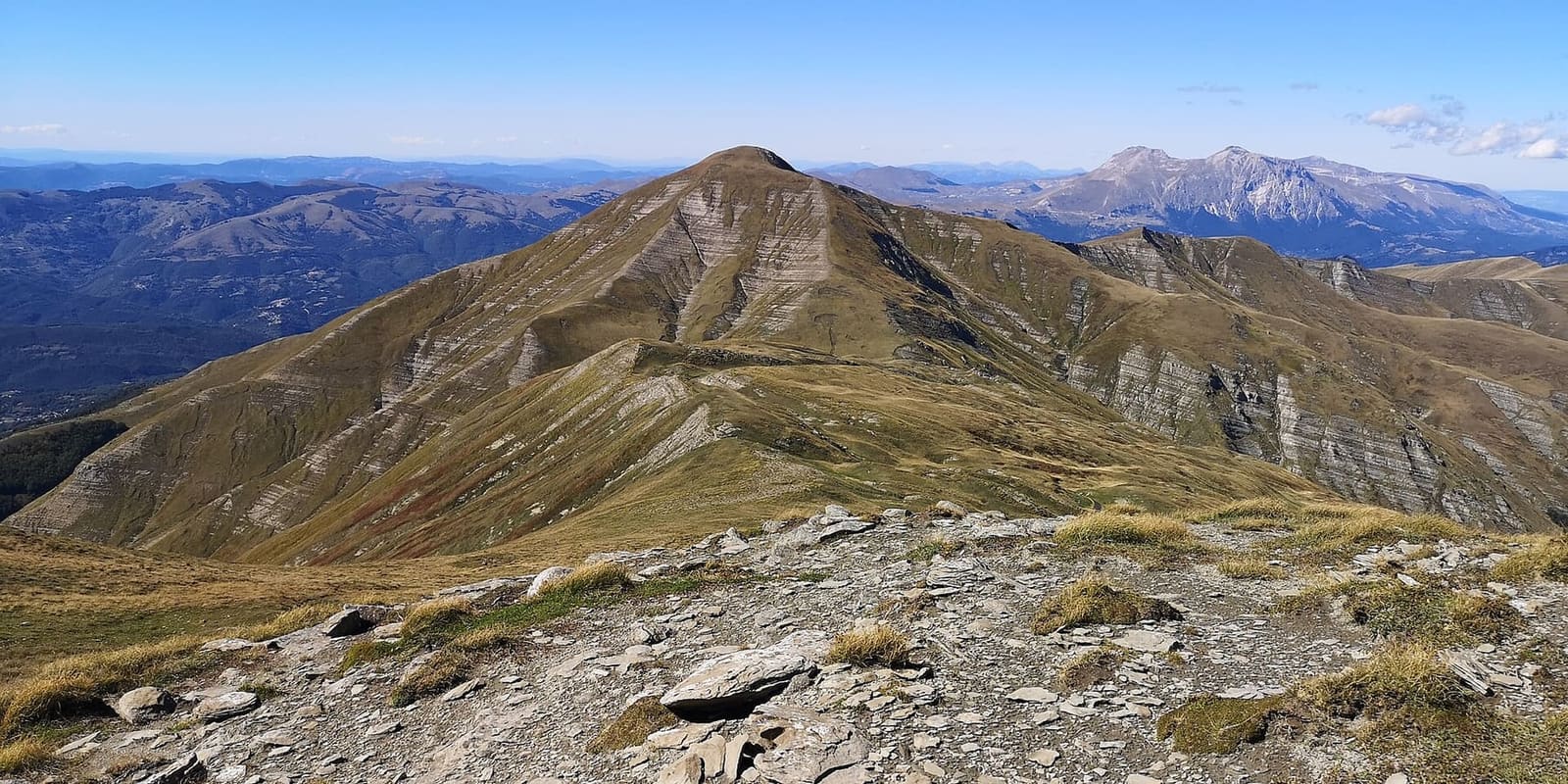 der Pizzo di Sevo in den Monti della Laga, im September 2022