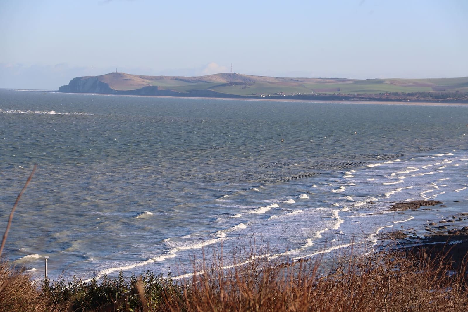 la baia di Wissant e il Blanc-Nez lontano, visti dal Cap Gris-Nez