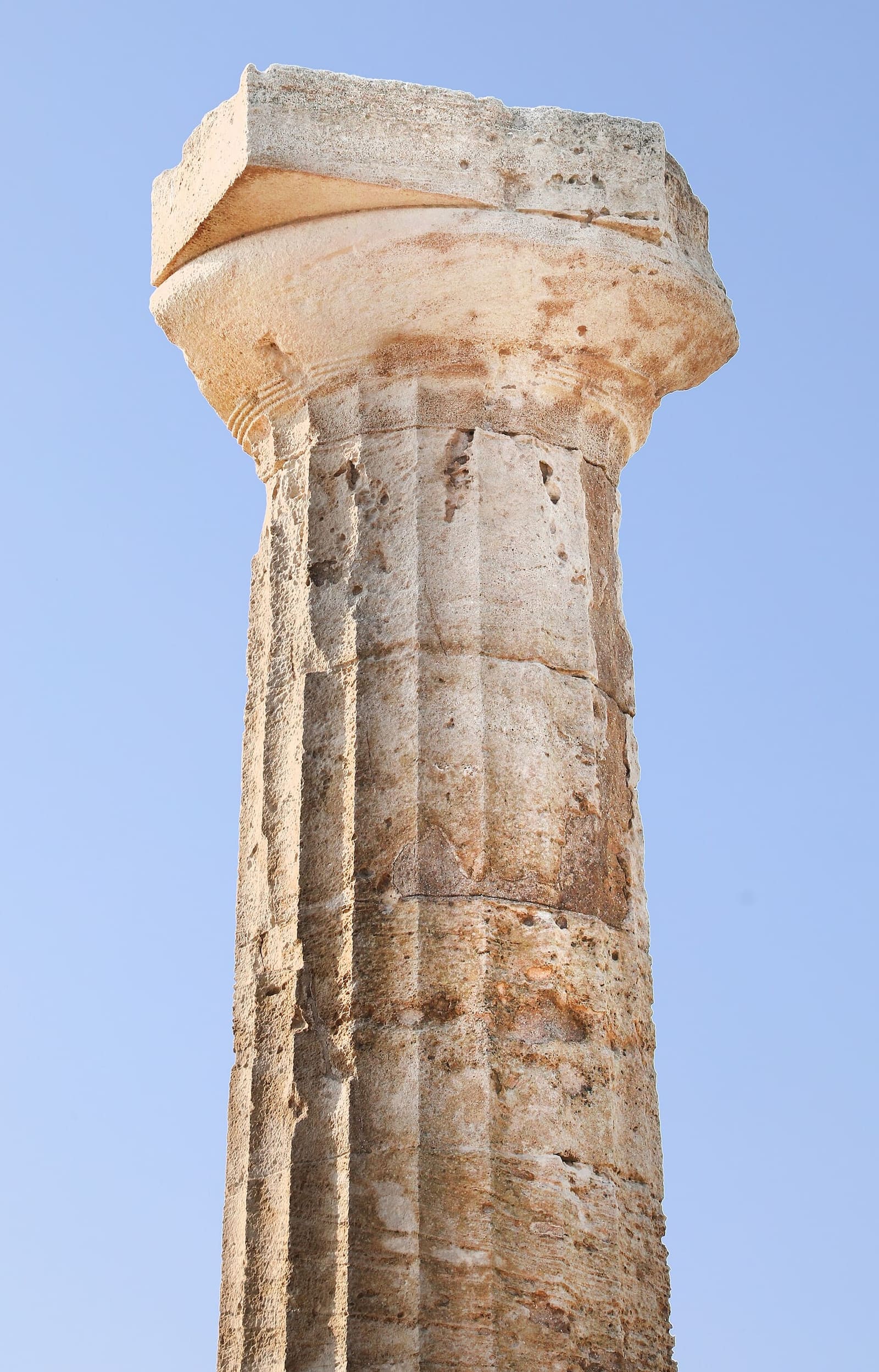 the Doric capital at the top of the column