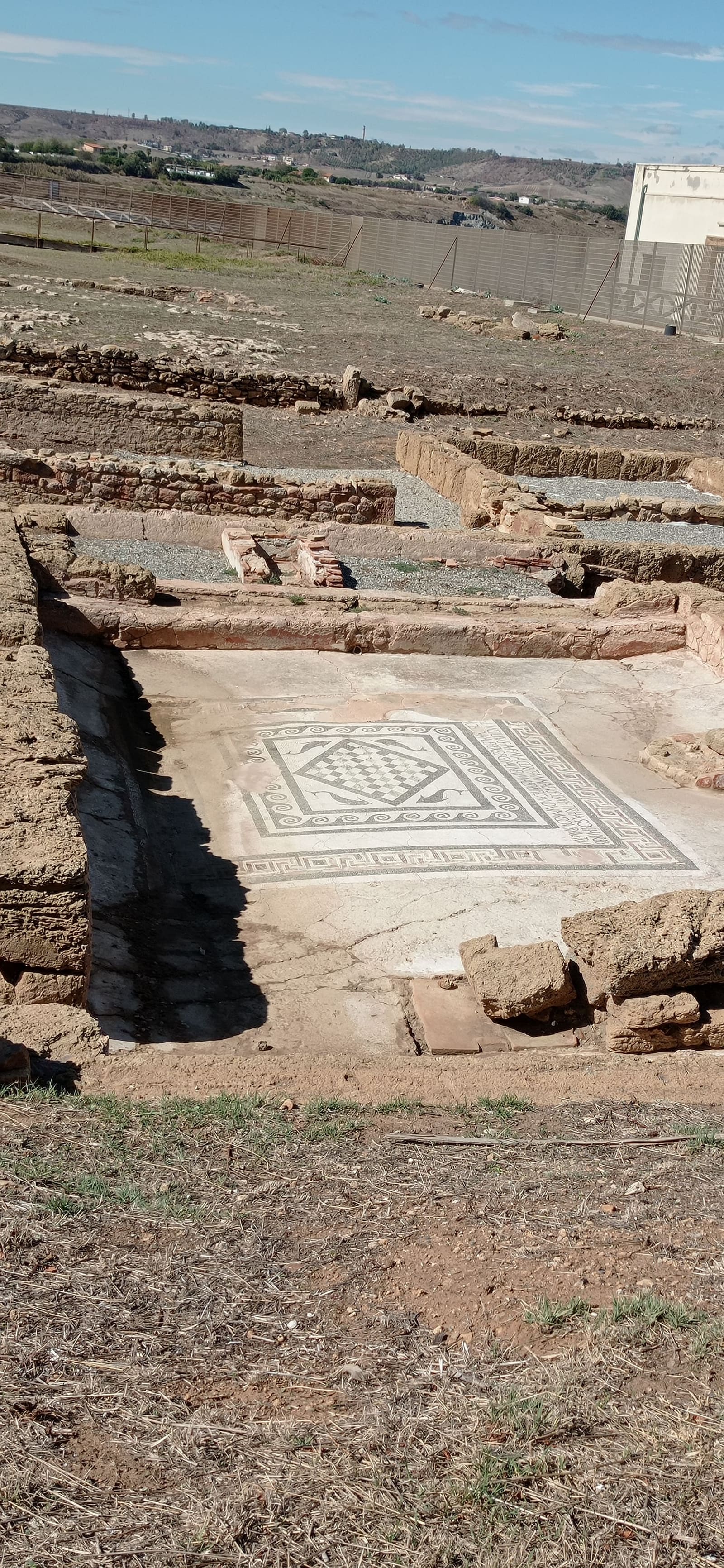 the mosaic of the balneum, in the Roman baths on the promontory