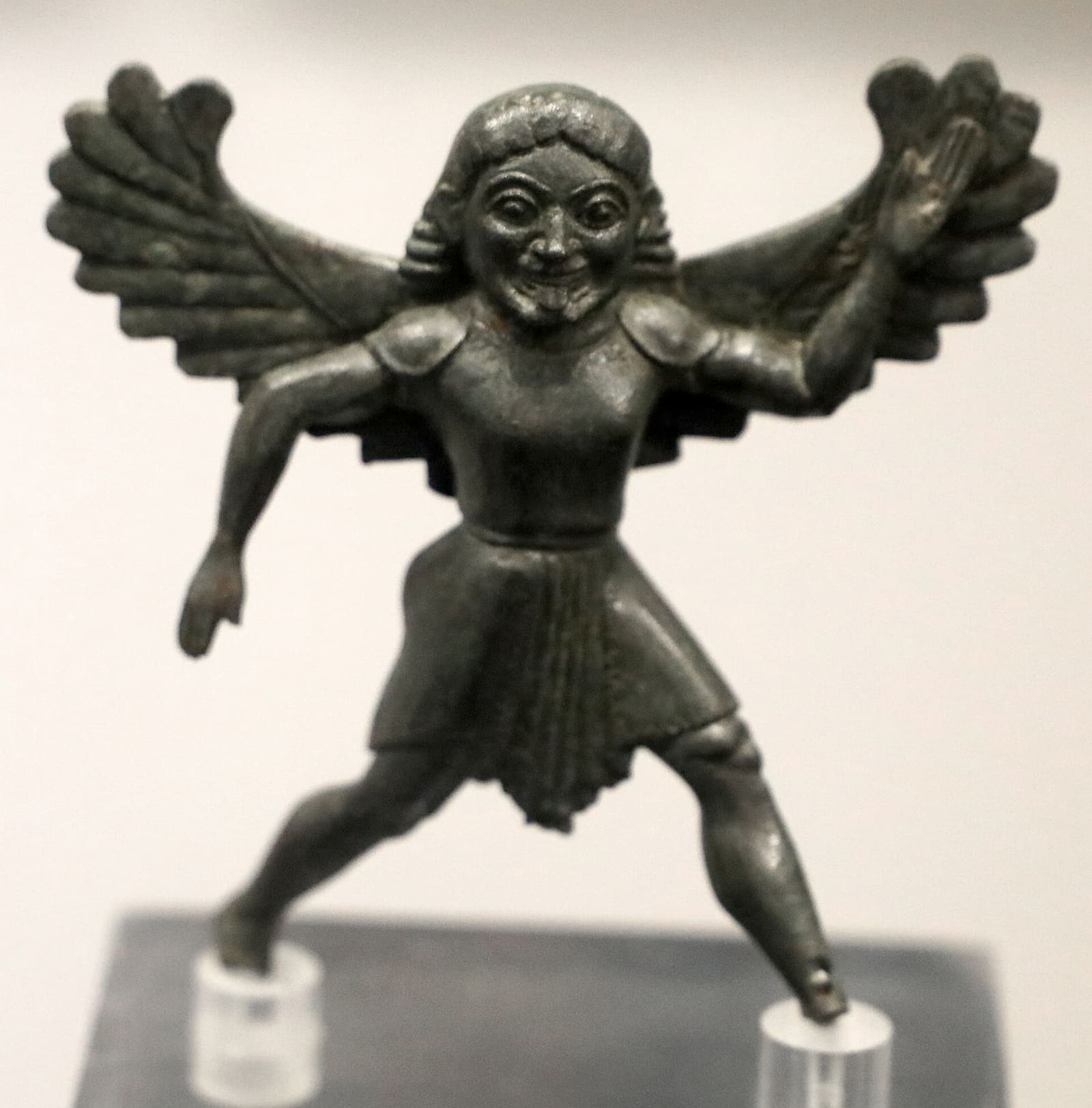 the winged bronze Gorgon, from about 540 BC, from the sanctuary