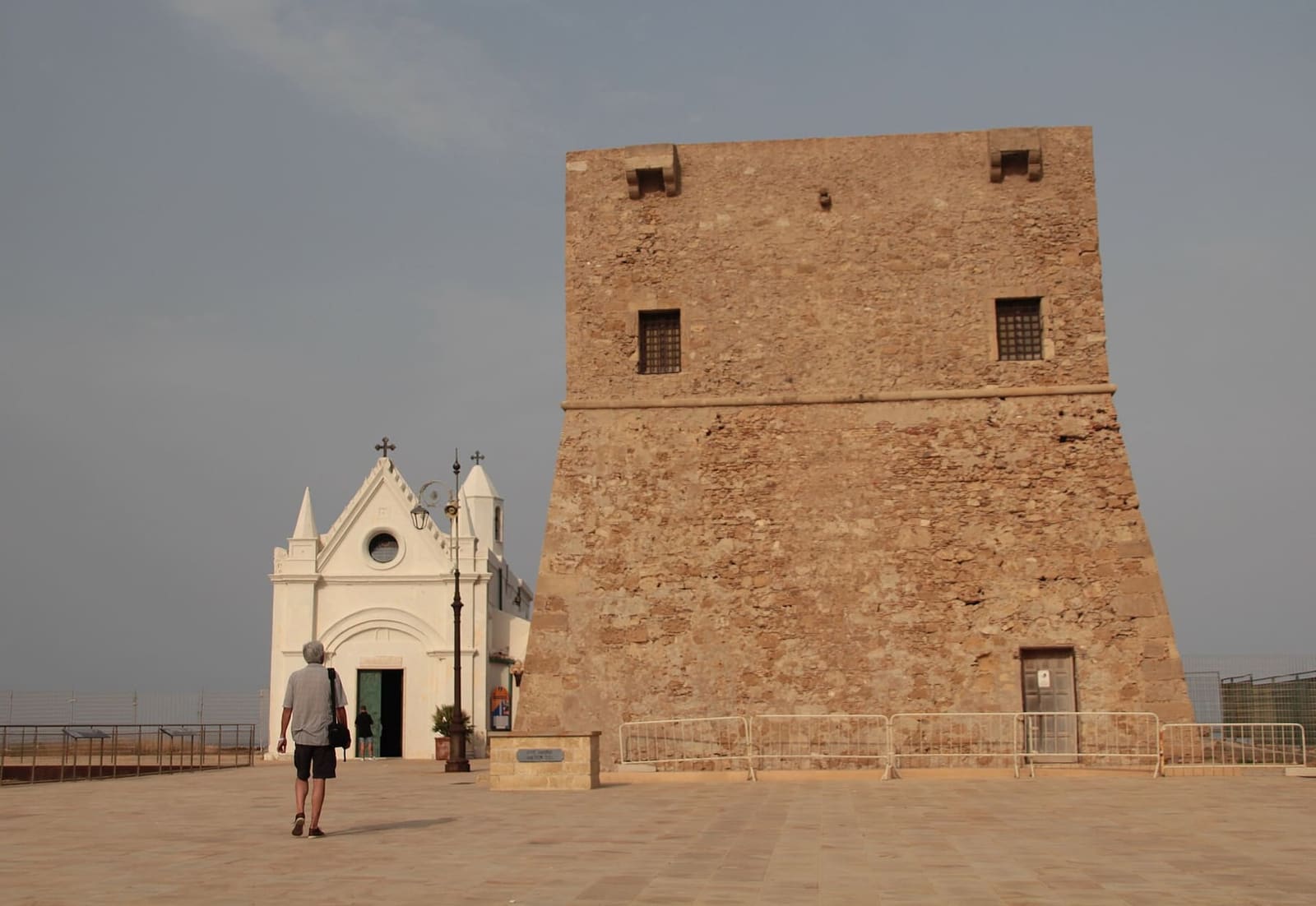 the Torre Nao on the churchyard, with the staircase climbing to the entrance