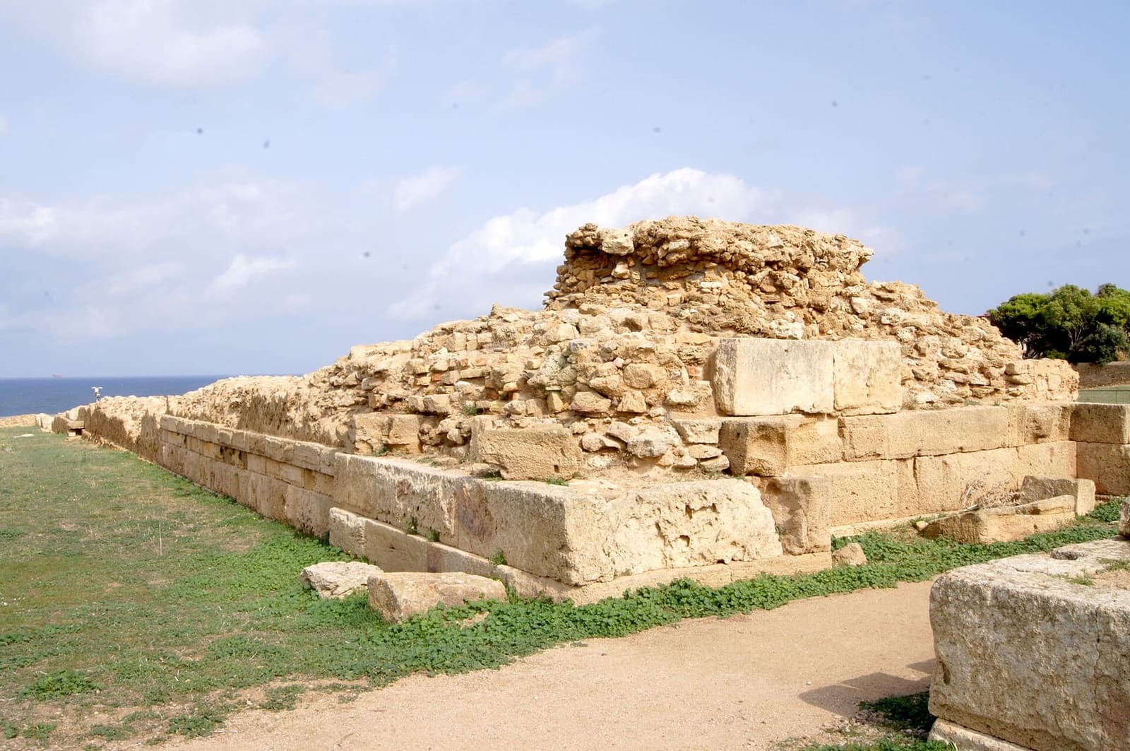 a stretch of the ancient walls of the promontory
