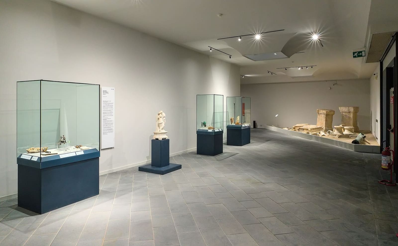a hall of the rearranged Capo Colonna museum, in March 2026