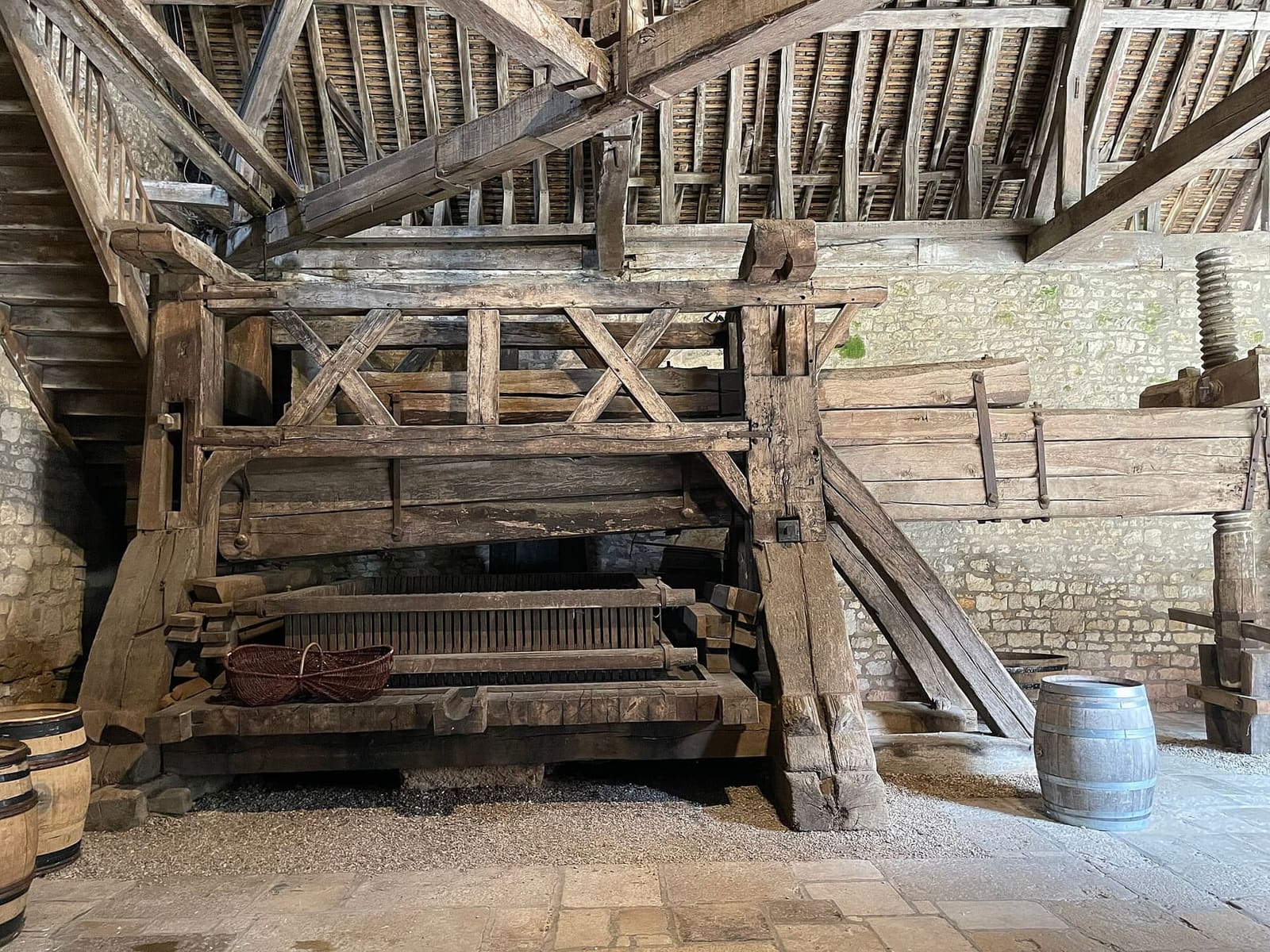 uno dei quattro torchi di quercia del Quattrocento