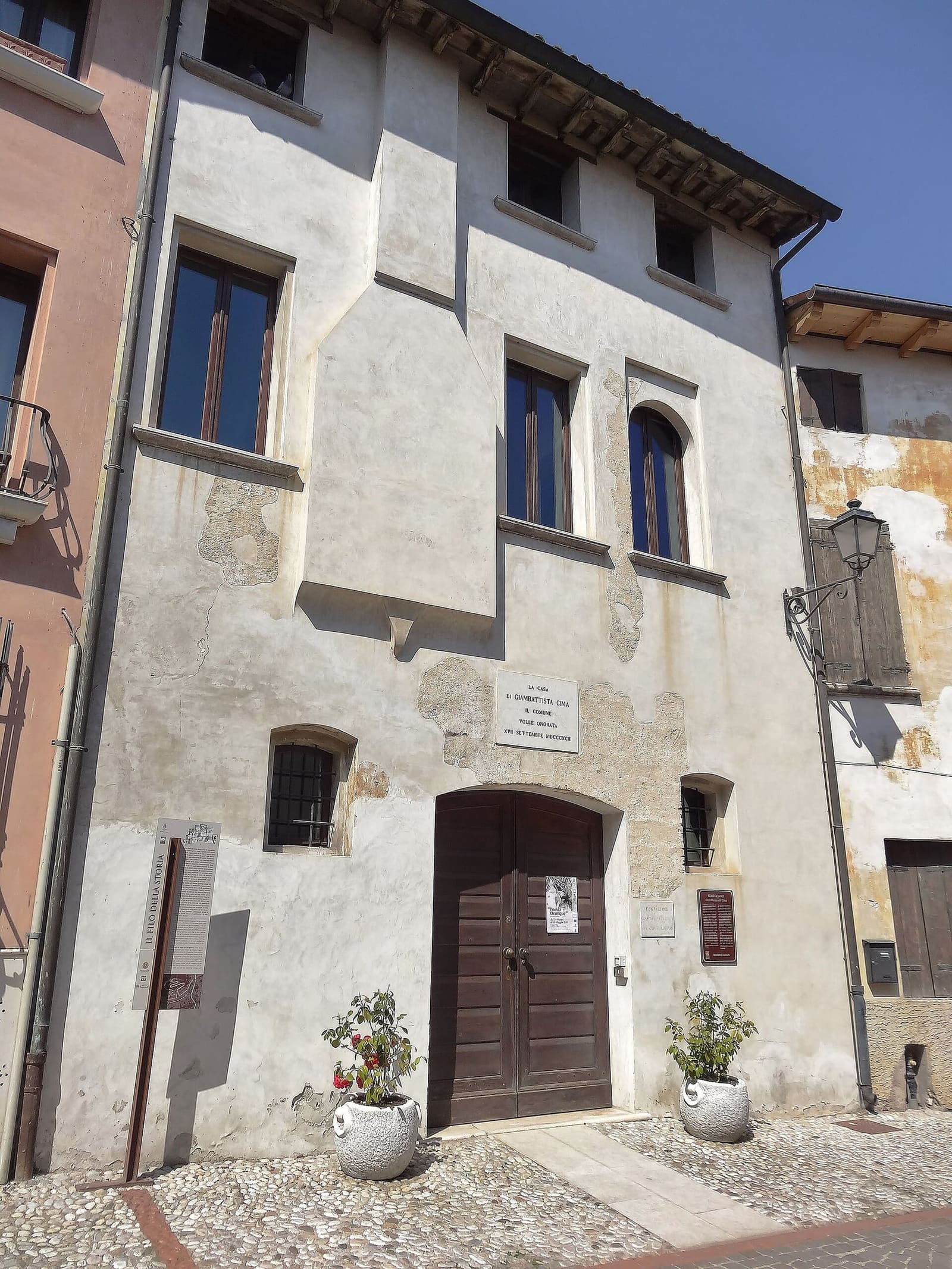 das Geburtshaus von Cima da Conegliano, in der via Cima, unterhalb der Burg