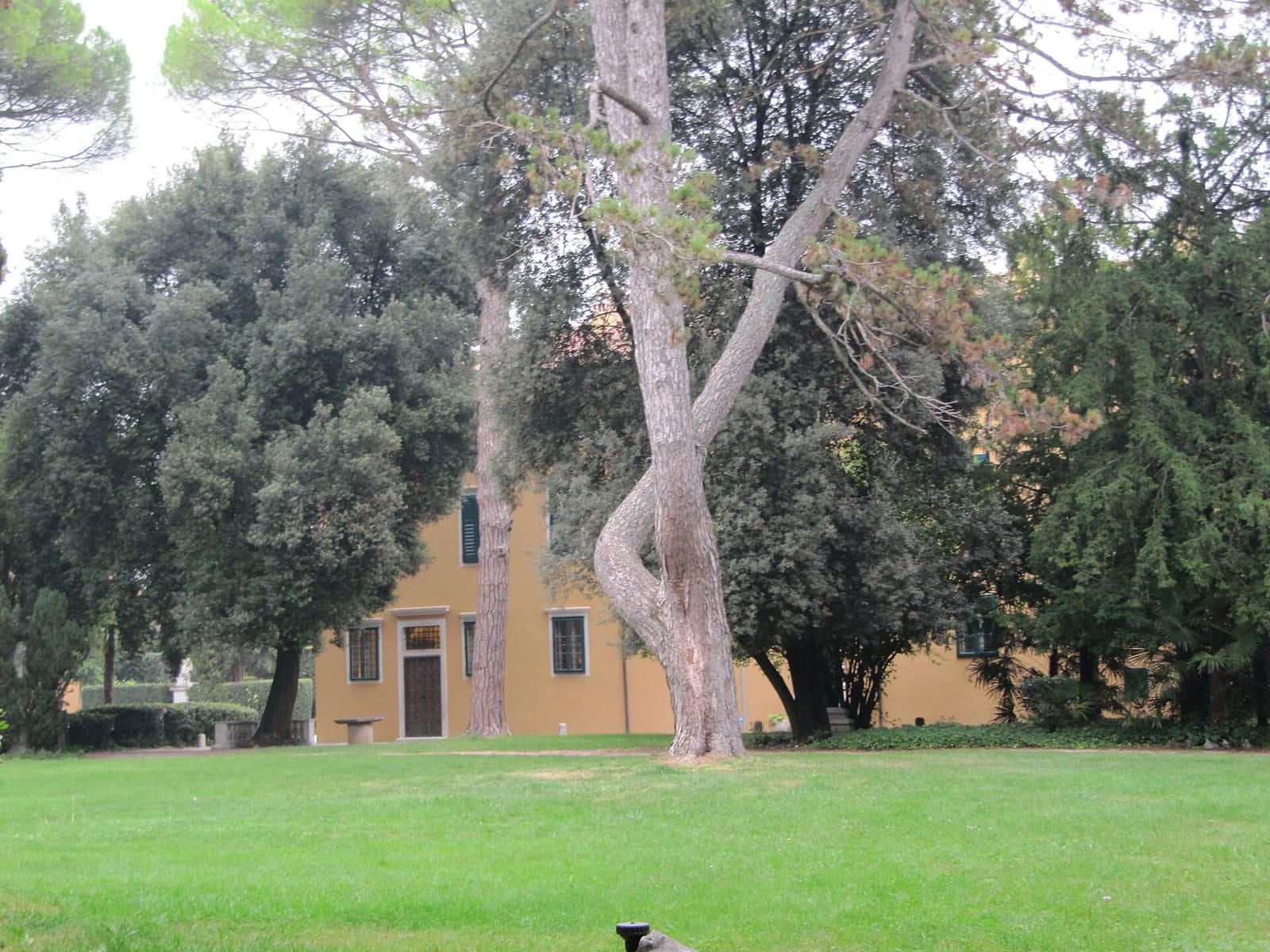 der Palazzo Coronini Cronberg am Ende der Wiese seines Parks