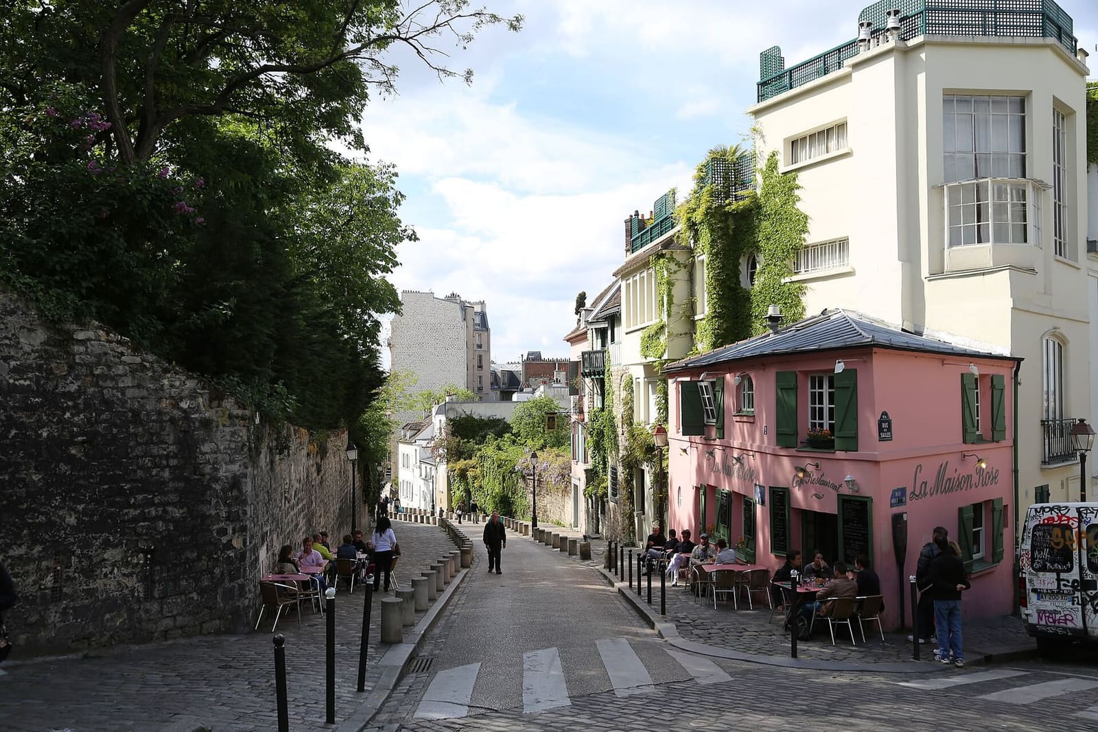 the Maison Rose on the corner of Rue de l'Abreuvoir, in Montmartre