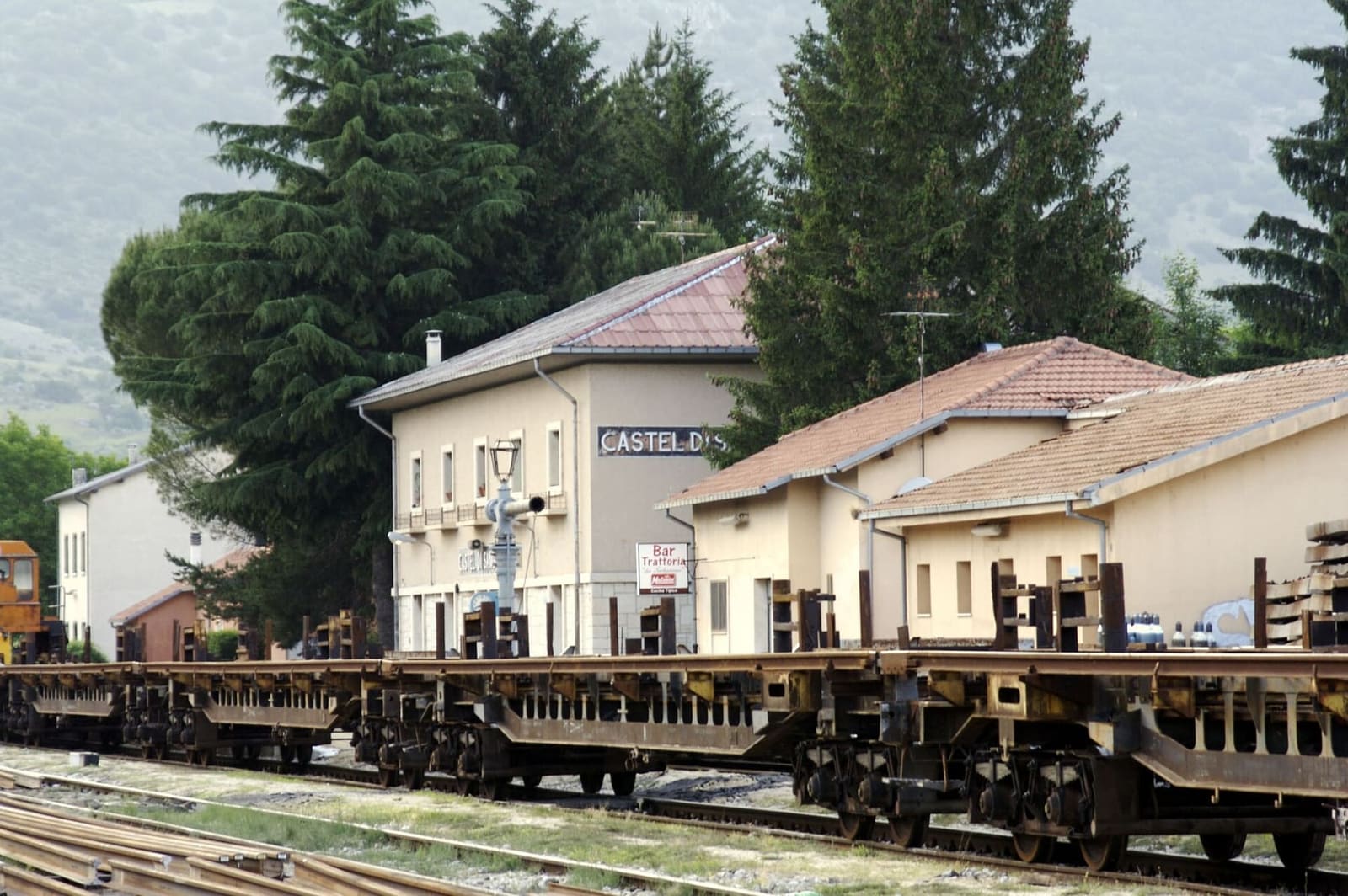 Castel di Sangro station, the terminus of the autumn trains and of the Christmas Fridays