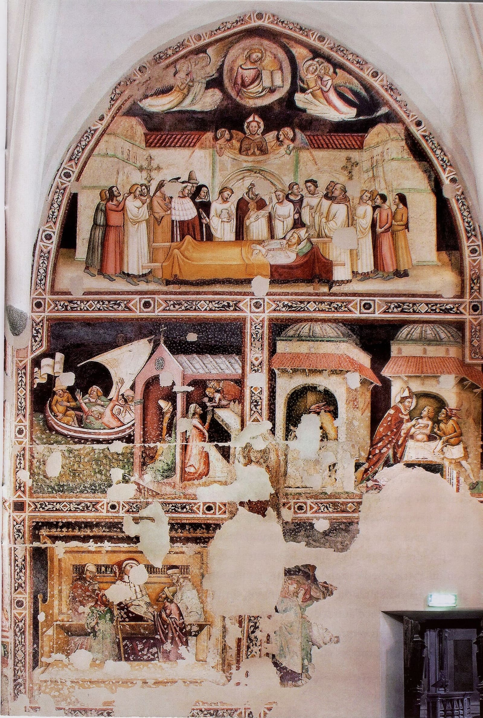 die Geschichten des heiligen Nikolaus, von Vitale da Bologna im Museo del Duomo als Fresken gemalt