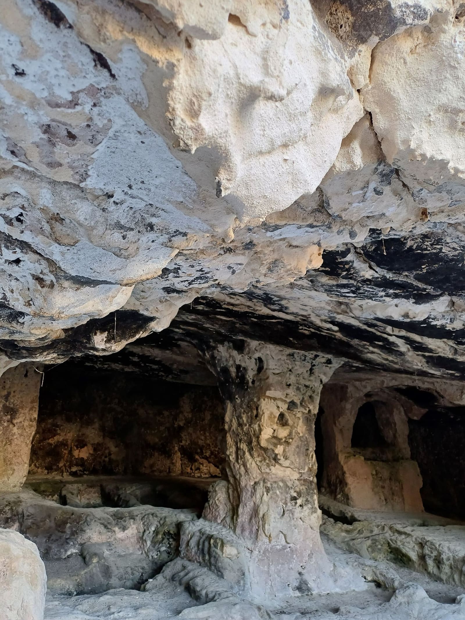le tombe scavate nella roccia della necropoli La Salata